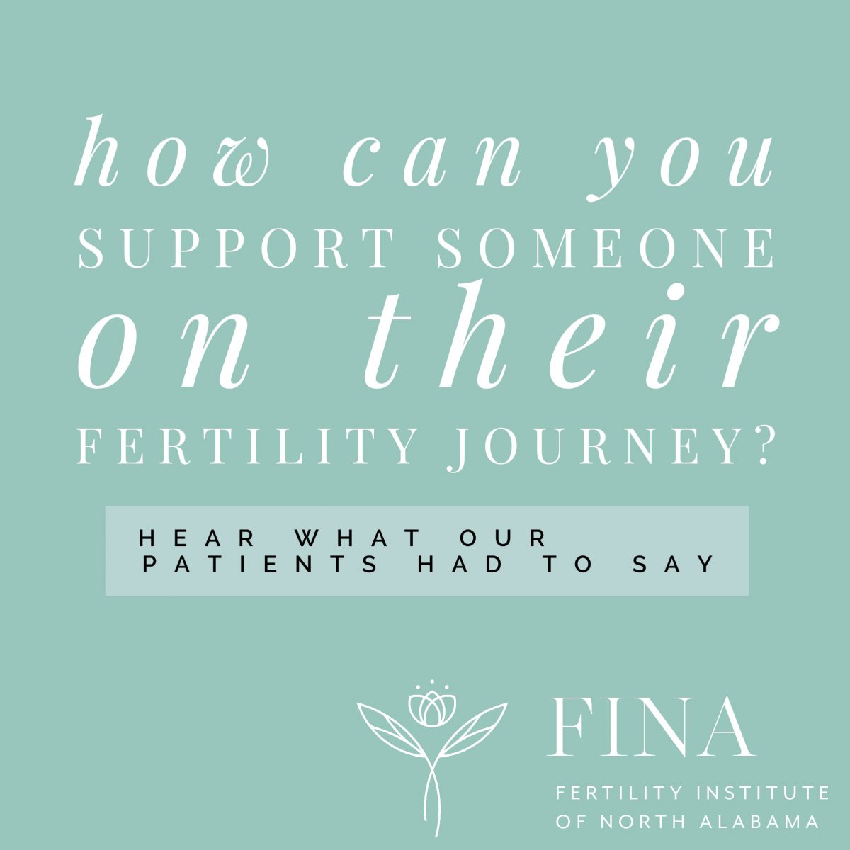 How can you support someone on their fertility journey?