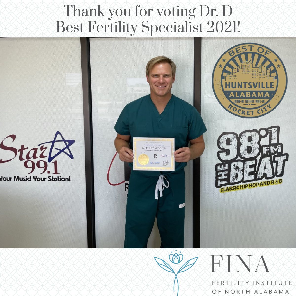 Thank you for voting us Best Fertility Specialist 2021!