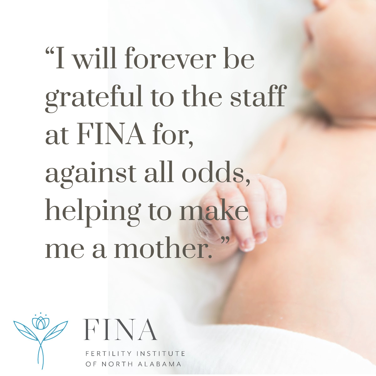 A patient shares her journey to motherhood…